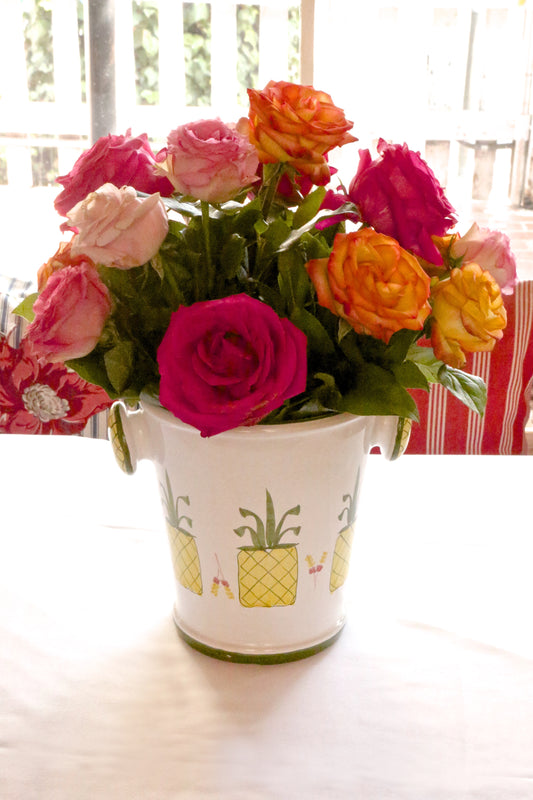 The Ivy at Home Wine Bucket with Long-Stem Roses (Local Pickup Only)