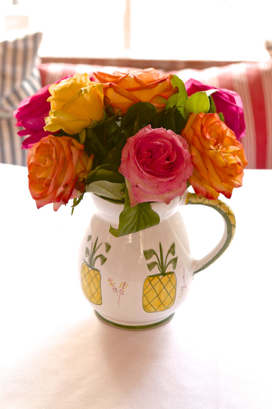 The Ivy at Home Medium Pitcher with Long-Stem Roses (Local Pickup Only)