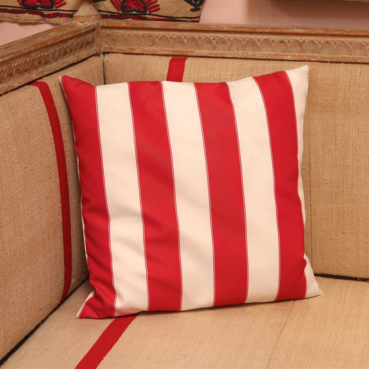 Handmade Red Striped Cushion (Classic)