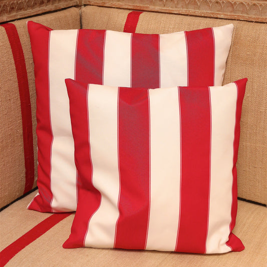 Handmade Red Striped Cushion (Classic)