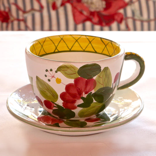 Large Coffee Cup and Saucer Set